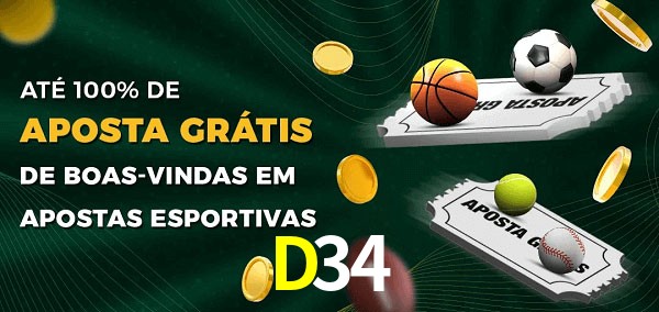 D34 Ate 100% de Aposta Gratis