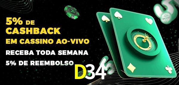 Promoções do cassino ao Vivo D34